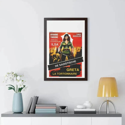 GRETA THE MAD BUTCHER (ILSA THE WICKED WARDEN) BELGIAN 1977 - Framed Movie Poster - The Sticker Space