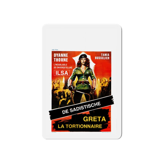 GRETA THE MAD BUTCHER (ILSA THE WICKED WARDEN) BELGIAN 1977 Movie Poster - Die-Cut Magnet-6 × 6"-The Sticker Space