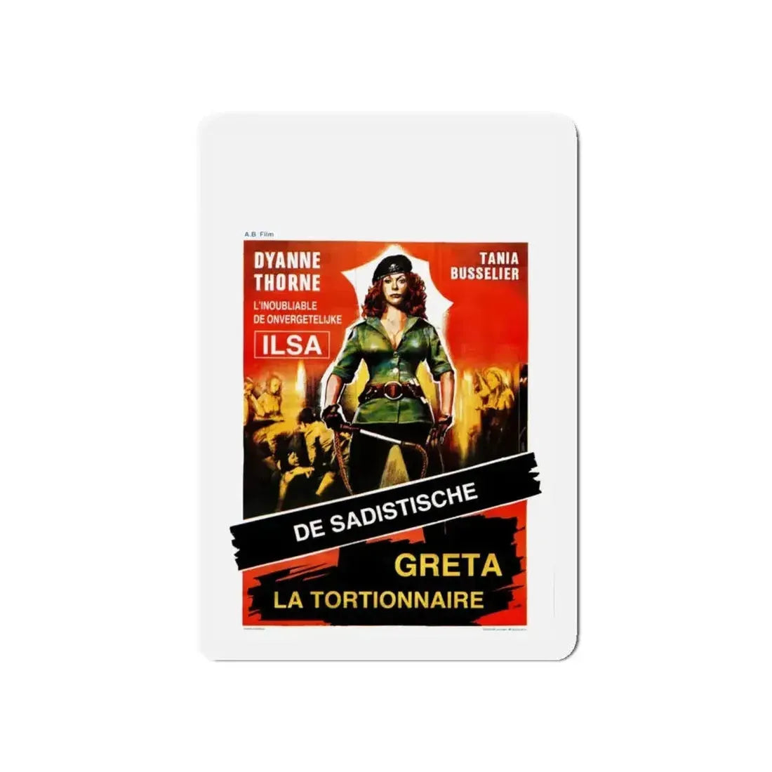 GRETA THE MAD BUTCHER (ILSA THE WICKED WARDEN) BELGIAN 1977 Movie Poster - Refrigerator Magnet - The Sticker Space