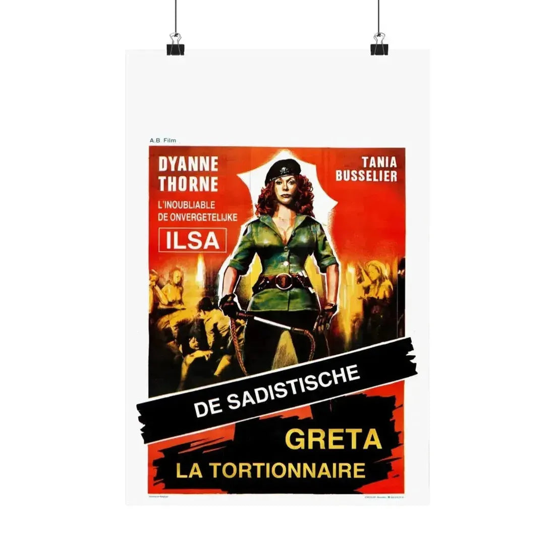 GRETA THE MAD BUTCHER (ILSA THE WICKED WARDEN) BELGIAN 1977 - Paper Movie Poster - The Sticker Space