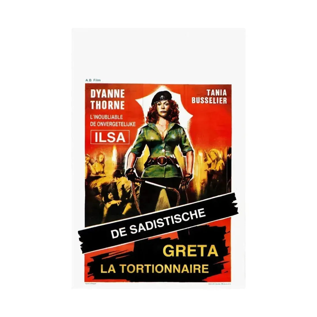 GRETA THE MAD BUTCHER (ILSA THE WICKED WARDEN) BELGIAN 1977 - Paper Movie Poster - The Sticker Space