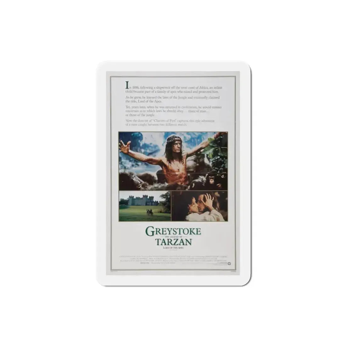 Greystoke The Legend of Tarzan, Lord of the Apes 1984 Movie Poster Refrigerator Magnet 2 Inch - The Sticker Space
