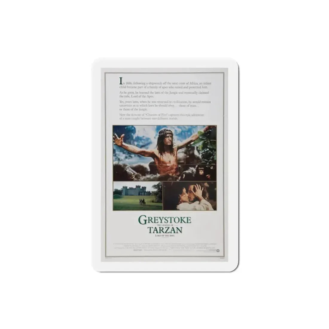 Greystoke The Legend of Tarzan, Lord of the Apes 1984 Movie Poster Refrigerator Magnet - The Sticker Space