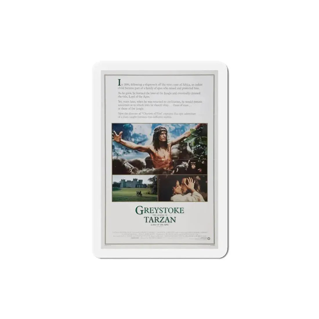 Greystoke The Legend of Tarzan, Lord of the Apes 1984 Movie Poster Refrigerator Magnet - The Sticker Space