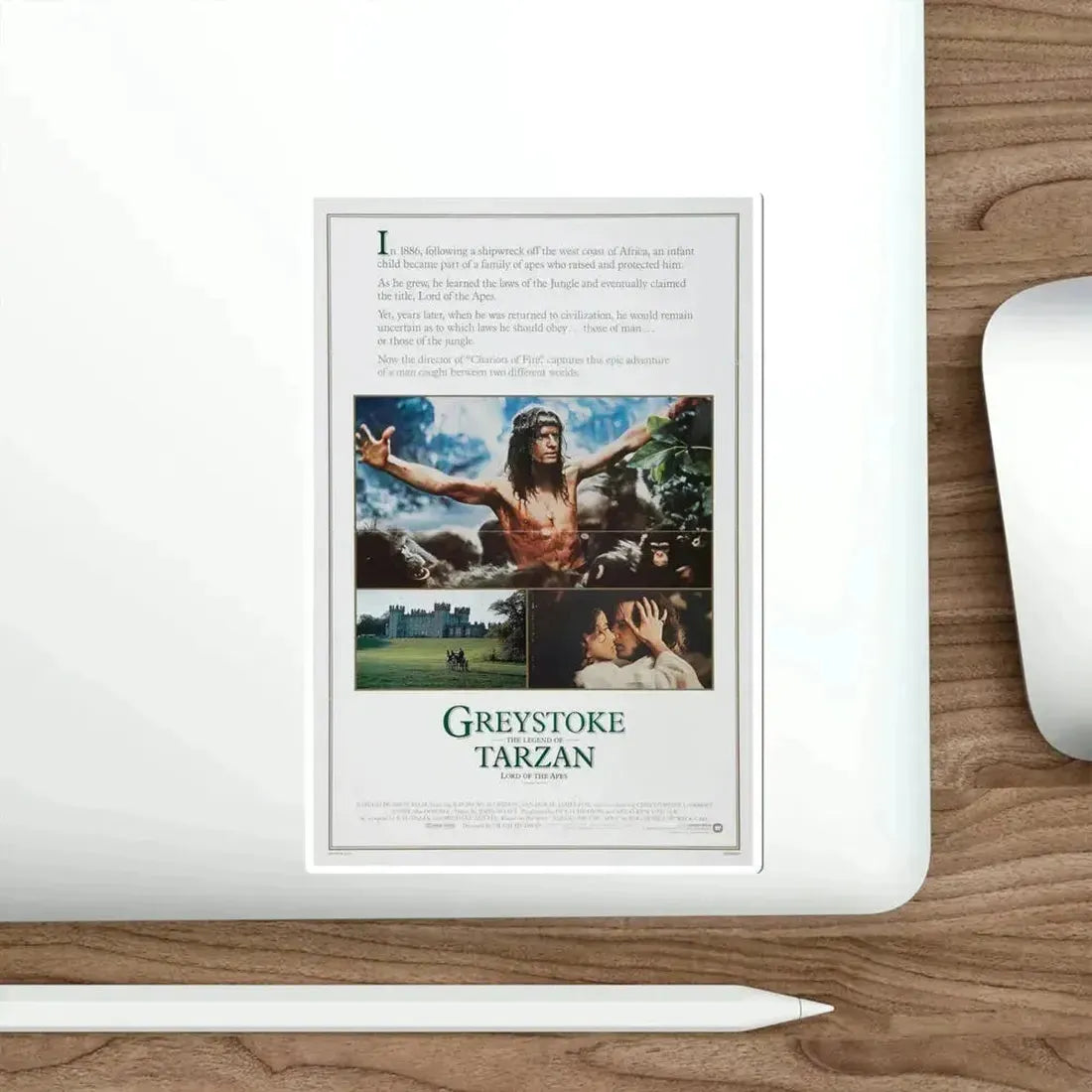 Greystoke The Legend of Tarzan, Lord of the Apes 1984 Movie Poster STICKER Vinyl Die-Cut Decal - The Sticker Space
