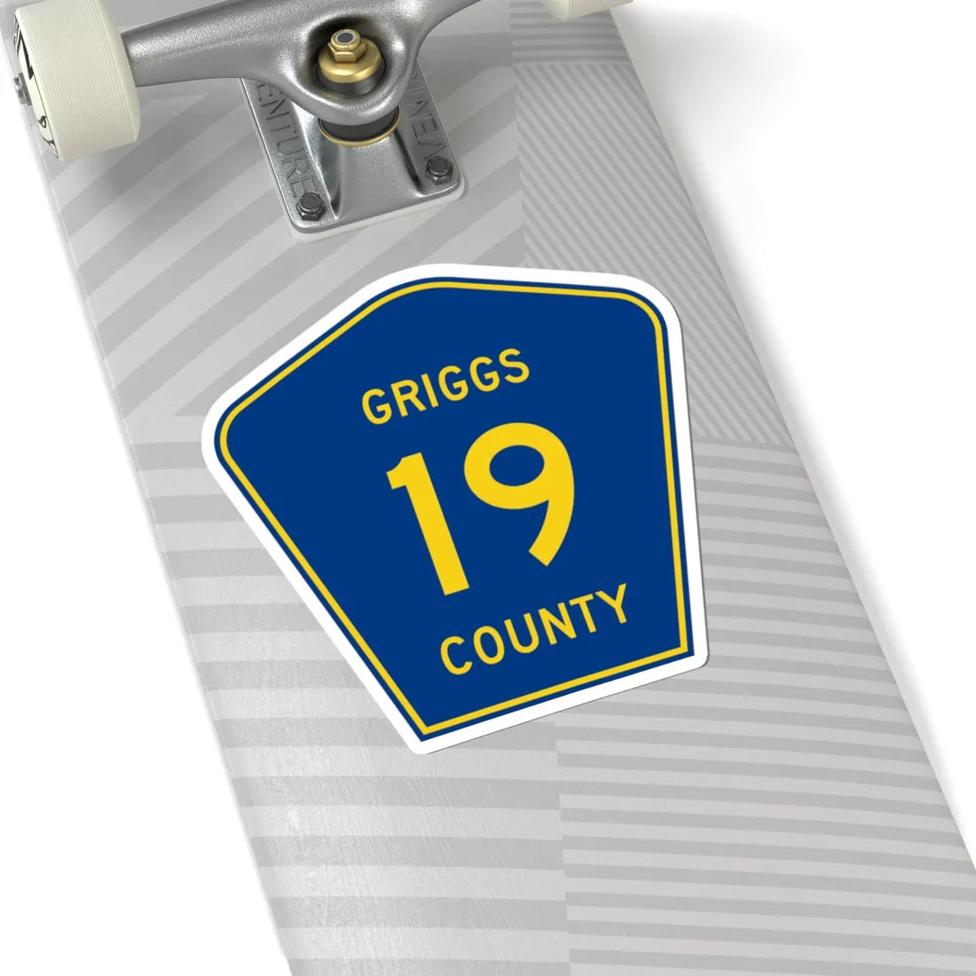 Griggs County Route 19 ND (North Dakota) (Road Sign) STICKER Vinyl Kiss-Cut Decal - The Sticker Space