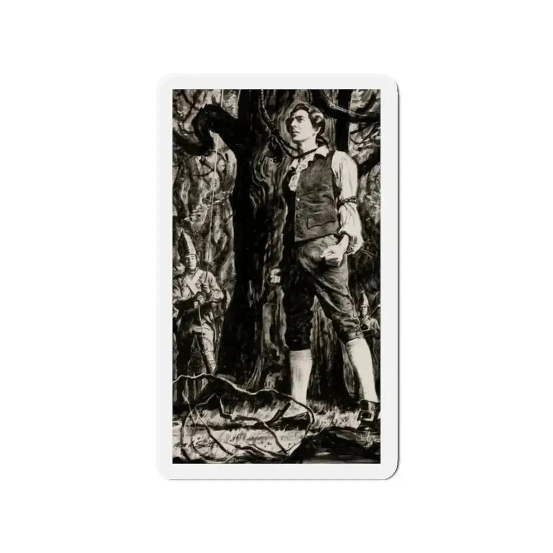 Grim Justice (Magazine Illustration) Refrigerator Magnet 2 Inch Die-Cut - The Sticker Space