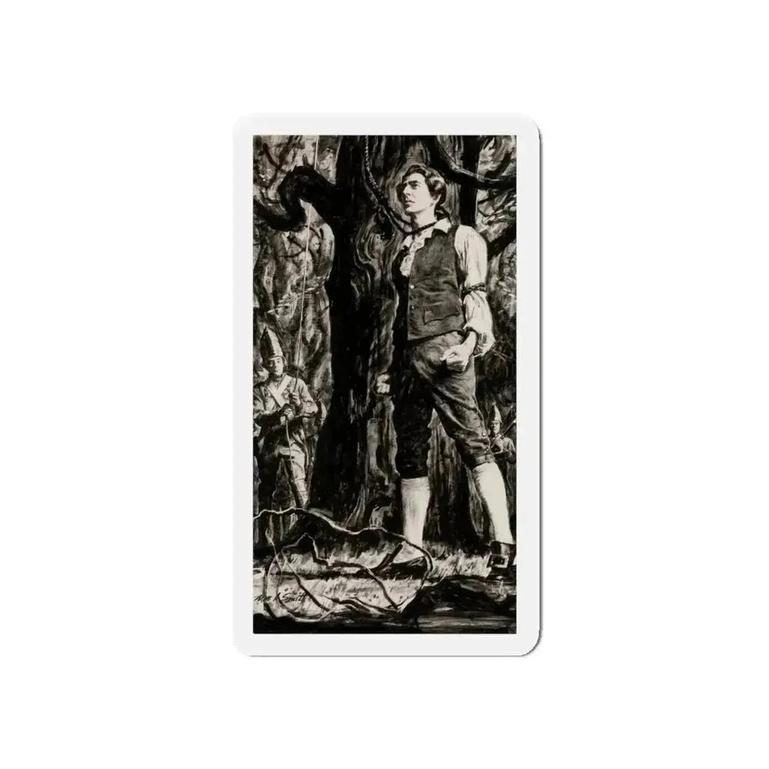 Grim Justice (Magazine Illustration) Refrigerator Magnet 5 Inch Die-Cut - The Sticker Space