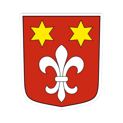Grimisuat-blazon (Switzerland) (Coat of Arms) STICKER Vinyl Kiss-Cut Decal 3 Inch White - The Sticker Space