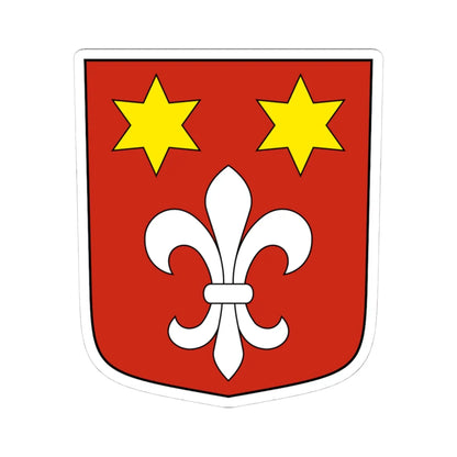 Grimisuat-blazon (Switzerland) (Coat of Arms) STICKER Vinyl Kiss-Cut Decal 4 Inch White - The Sticker Space
