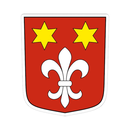 Grimisuat-blazon (Switzerland) (Coat of Arms) STICKER Vinyl Kiss-Cut Decal 6 Inch White - The Sticker Space
