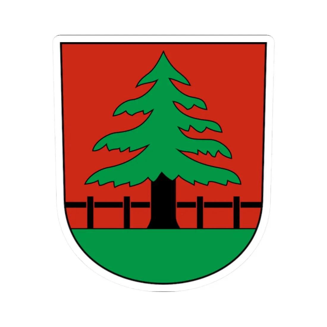 Grindel-blazon (Switzerland) (Coat of Arms) STICKER Vinyl Kiss-Cut Decal 2 Inch White - The Sticker Space