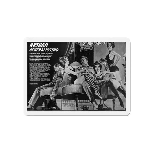 Gringo Generalissimo, Adventure, December 1963 (Magazine Illustration) Refrigerator Magnet 6 Inch Die-Cut - The Sticker Space