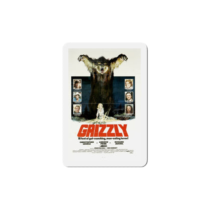 Grizzly 1976 Movie Poster Die-Cut Magnet-5 Inch-The Sticker Space