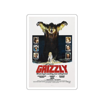 GRIZZLY 1976 Movie Poster STICKER Vinyl Die-Cut Decal-3 Inch-The Sticker Space