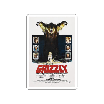 GRIZZLY 1976 Movie Poster STICKER Vinyl Die-Cut Decal-4 Inch-The Sticker Space