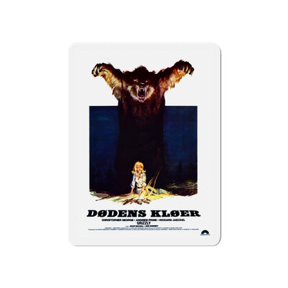 GRIZZLY (DANISH) 1976 Movie Poster - Die-Cut Magnet-6 × 6"-The Sticker Space