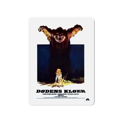 GRIZZLY (DANISH) 1976 Movie Poster - Refrigerator Magnet 4 Inch - The Sticker Space