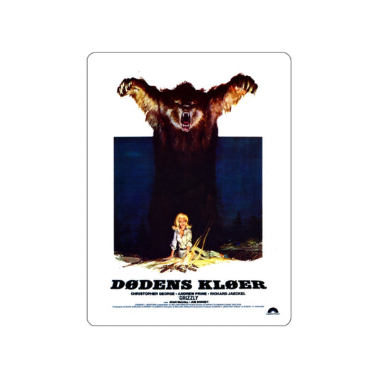 GRIZZLY (DANISH) 1976 Movie Poster STICKER Vinyl Die-Cut Decal-2 Inch-The Sticker Space