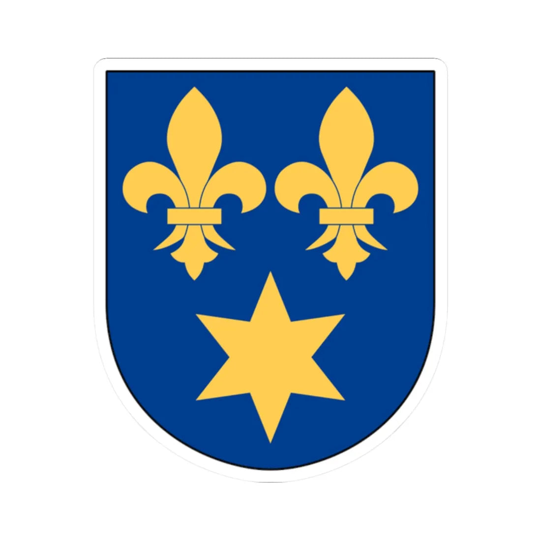Gränna vapen (Sweden) (Coat of Arms) STICKER Vinyl Kiss-Cut Decal 2 Inch White - The Sticker Space