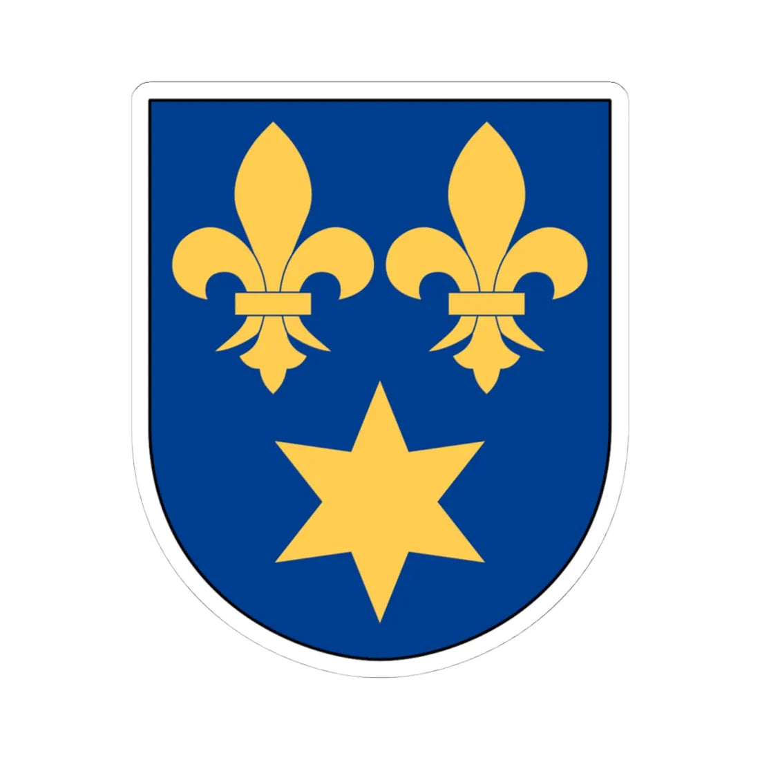 Gränna vapen (Sweden) (Coat of Arms) STICKER Vinyl Kiss-Cut Decal 4 Inch White - The Sticker Space