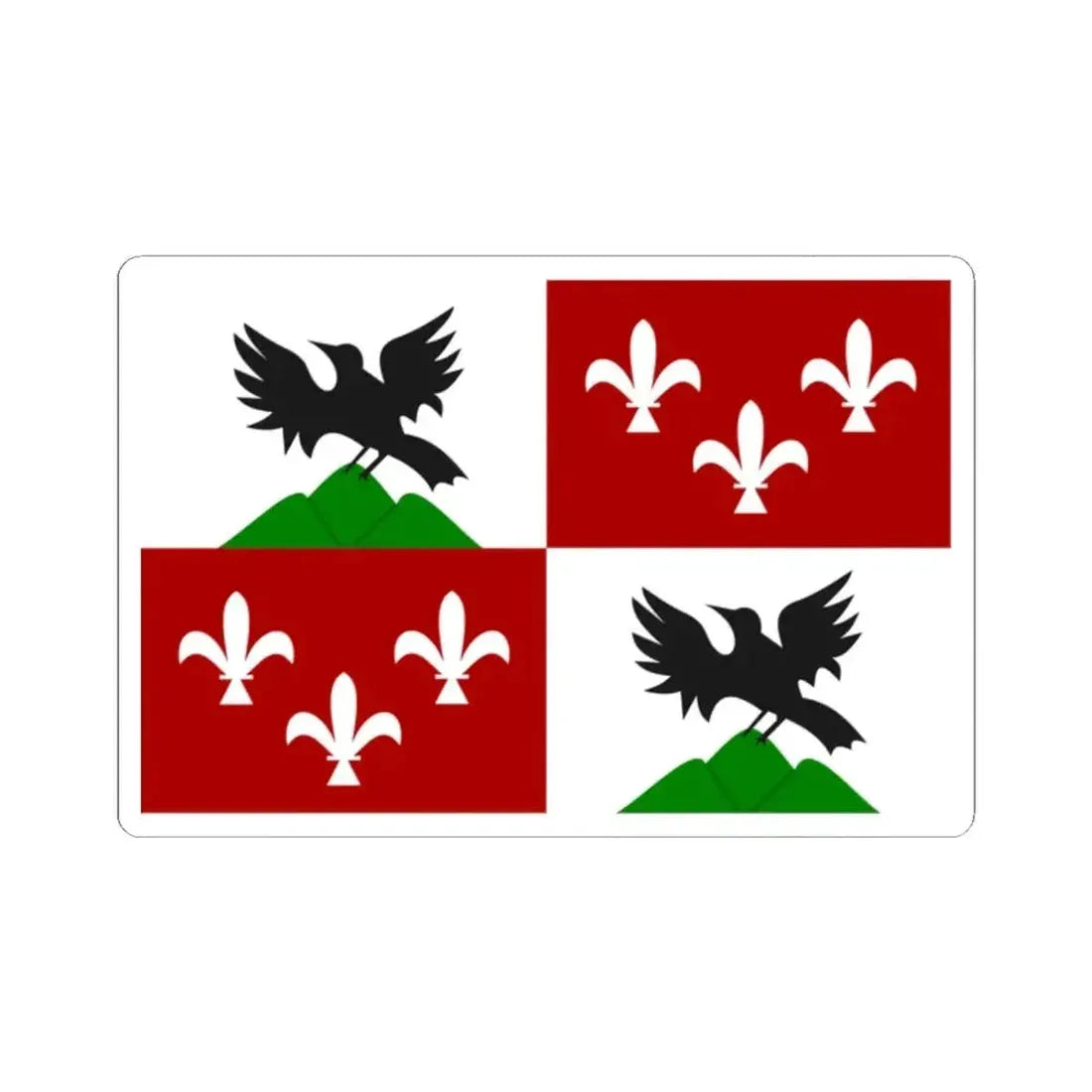 Grobbendonk vlag (Belgium) STICKER Vinyl Kiss-Cut Decal 2 Inch White - The Sticker Space