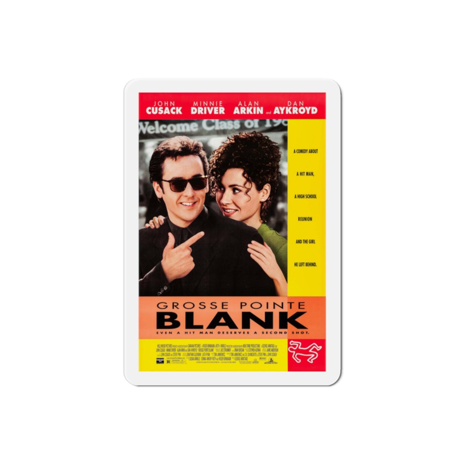 Grosse Pointe Blank 1997 Movie Poster Die-Cut Magnet-2" x 2"-The Sticker Space