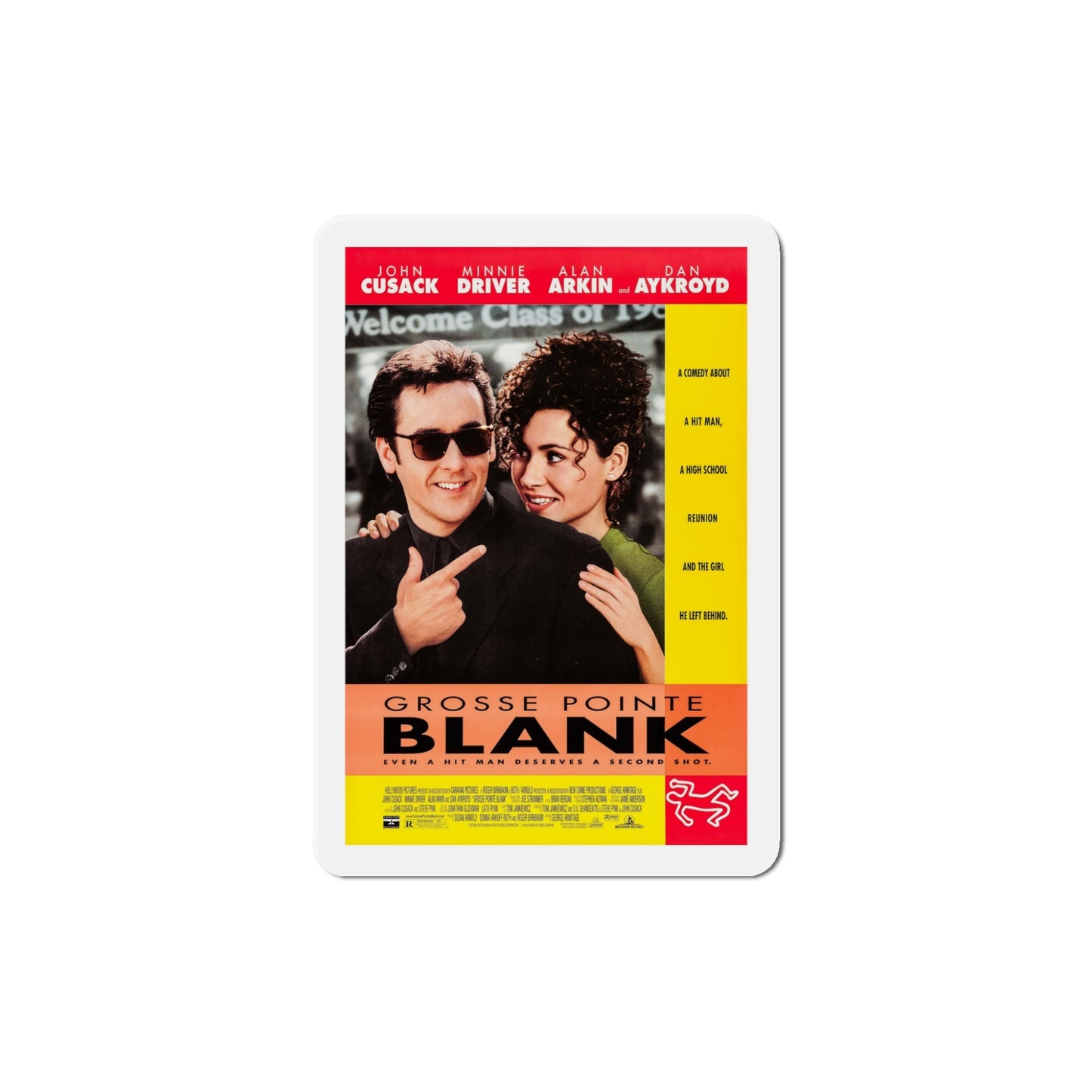 Grosse Pointe Blank 1997 Movie Poster Die-Cut Magnet-5" x 5"-The Sticker Space