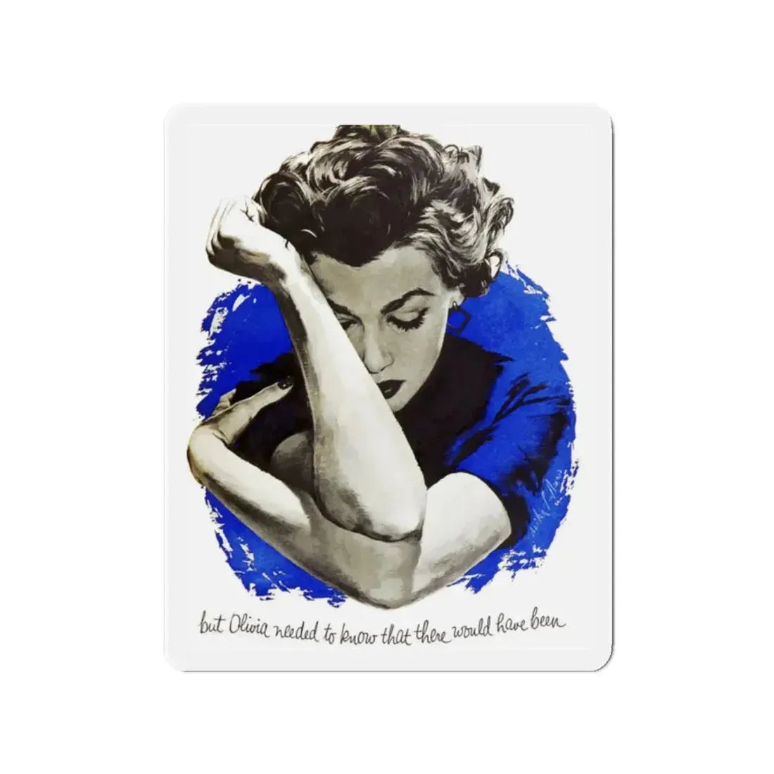 Grosse Pointe Requiem, Woman's Day, May 1954 (Magazine Illustration) Refrigerator Magnet 2 Inch Die-Cut - The Sticker Space