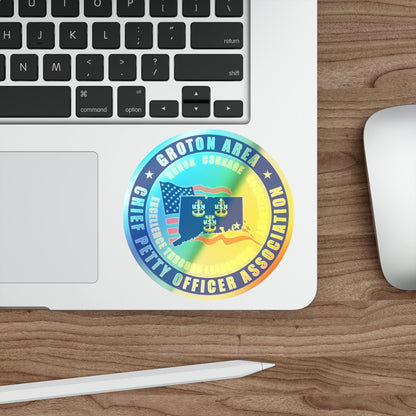 Groton Area CPOA Chief Petty Officer Associations (U.S. Navy) Holographic STICKER Die-Cut Vinyl Decal-The Sticker Space