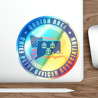 Groton Area CPOA Chief Petty Officer Associations (U.S. Navy) Holographic STICKER Die-Cut Vinyl Decal-The Sticker Space