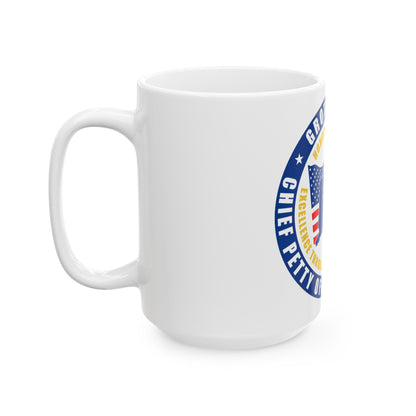 Groton Area CPOA Chief Petty Officer Associations (U.S. Navy) White Coffee Mug-The Sticker Space