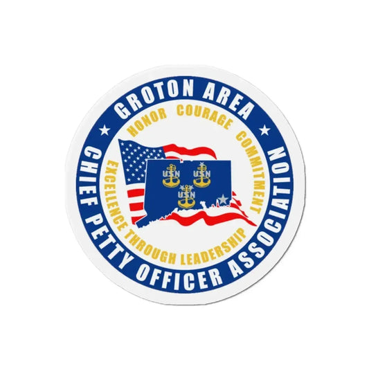 Groton Area CPOA Chief Petty Officer Associations (U.S. Navy) Refrigerator Magnet 2 Inch - The Sticker Space