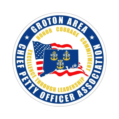 Groton Area CPOA Chief Petty Officer Associations (U.S. Navy) STICKER Vinyl Die-Cut Decal - The Sticker Space
