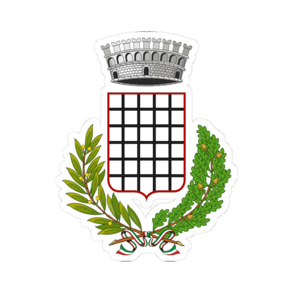 Grottaferrata-Stemma (Italy) (Coat of Arms) STICKER Vinyl Kiss-Cut Decal 3 Inch White - The Sticker Space