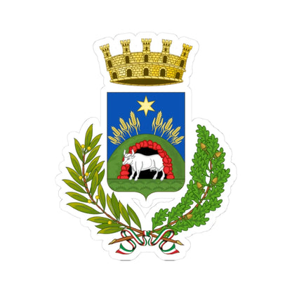Grottaglie-Stemma (Italy) (Coat of Arms) STICKER Vinyl Kiss-Cut Decal 3 Inch White - The Sticker Space