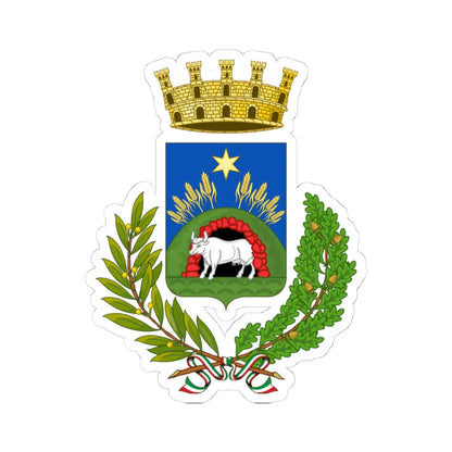 Grottaglie-Stemma (Italy) (Coat of Arms) STICKER Vinyl Kiss-Cut Decal 4 Inch White - The Sticker Space