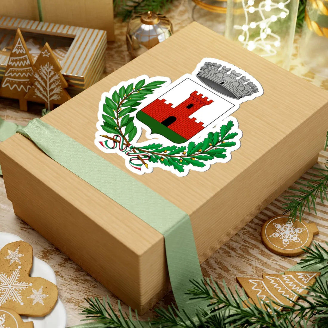 Grottazzolina-Stemma (Italy) (Coat of Arms) STICKER Vinyl Kiss-Cut Decal - The Sticker Space