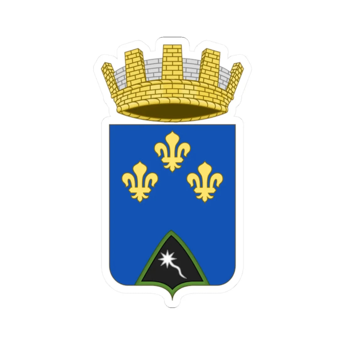 Grotte di Castro-Stemma (Italy) (Coat of Arms) STICKER Vinyl Kiss-Cut Decal 2 Inch White - The Sticker Space