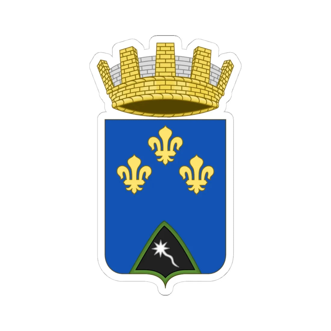 Grotte di Castro-Stemma (Italy) (Coat of Arms) STICKER Vinyl Kiss-Cut Decal 4 Inch White - The Sticker Space