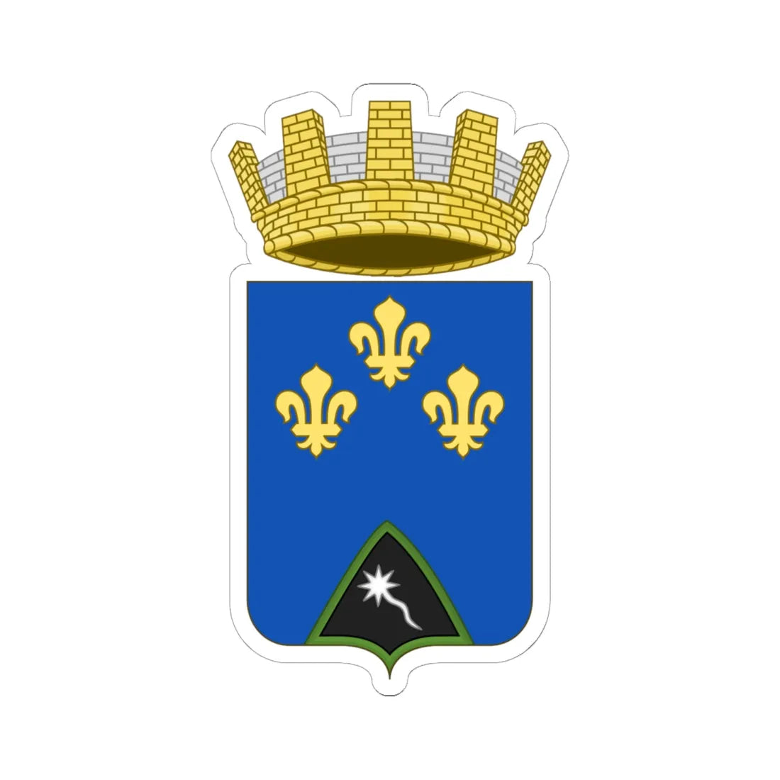 Grotte di Castro-Stemma (Italy) (Coat of Arms) STICKER Vinyl Kiss-Cut Decal 6 Inch White - The Sticker Space