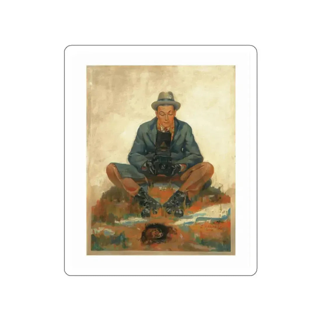 Groundhog's Day, original illustration (Magazine Illustration) STICKER Vinyl Die-Cut Decal White Die-Cut 6 Inch - The Sticker Space