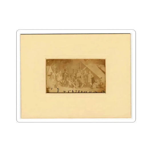 Group at Secret Service Headquarters at Antietam, Maryland (U.S. Civil War) STICKER Vinyl Kiss-Cut Decal 2 Inch White - The Sticker Space