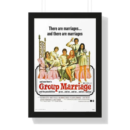 GROUP MARRIAGE 1972 - Framed Movie Poster 16″ x 24″ Black - The Sticker Space