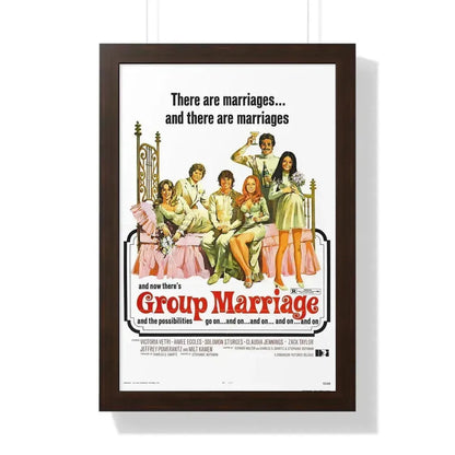 GROUP MARRIAGE 1972 - Framed Movie Poster 16″ x 24″ Walnut - The Sticker Space