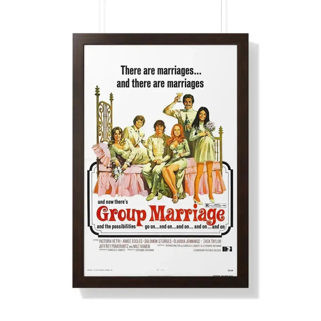 GROUP MARRIAGE 1972 - Framed Movie Poster - The Sticker Space