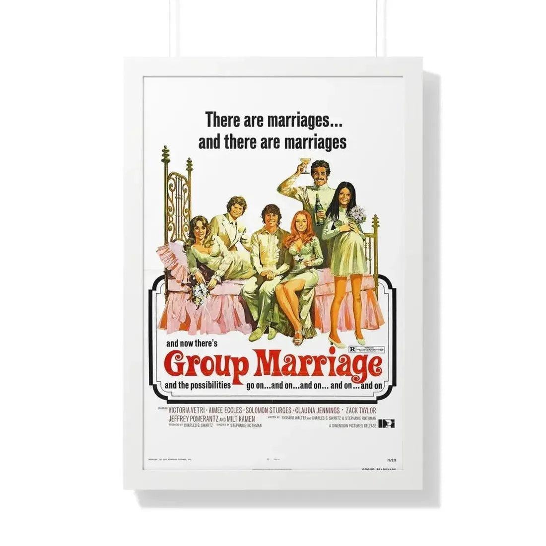 GROUP MARRIAGE 1972 - Framed Movie Poster - The Sticker Space