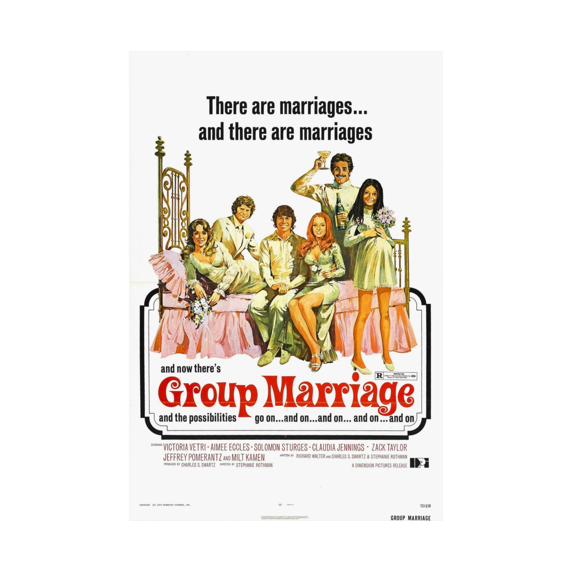 GROUP MARRIAGE 1972 - Paper Movie Poster-The Sticker Space