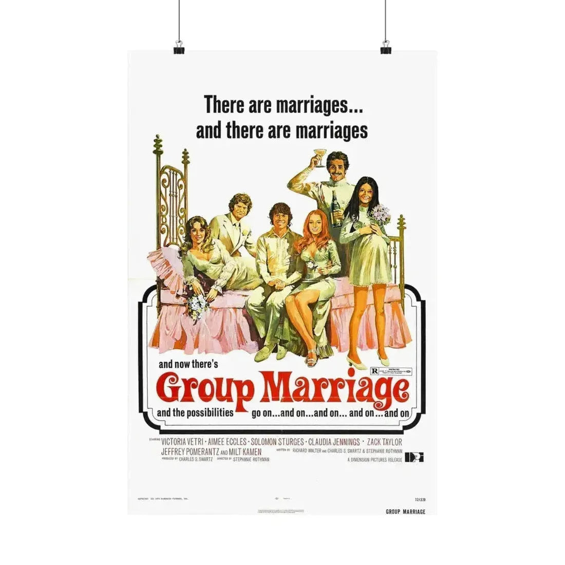 GROUP MARRIAGE 1972 - Paper Movie Poster 20″ x 30″ Matte - The Sticker Space