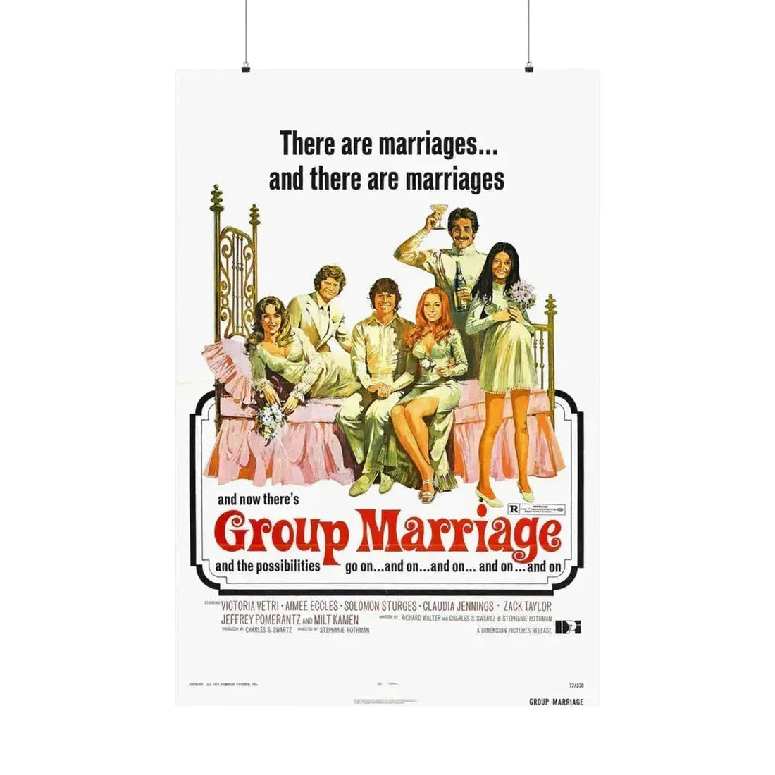 GROUP MARRIAGE 1972 - Paper Movie Poster 36" x 54" Matte - The Sticker Space